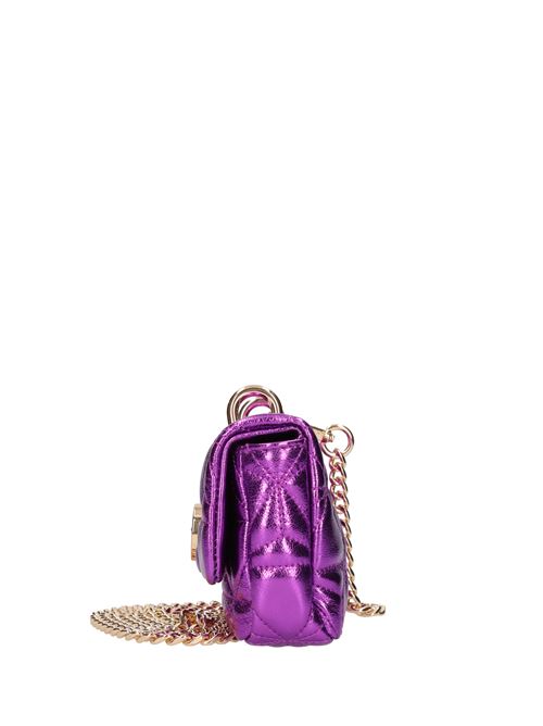 Borsa in pelle laminata. LA CARRIE | SHINY MINIVIOLA